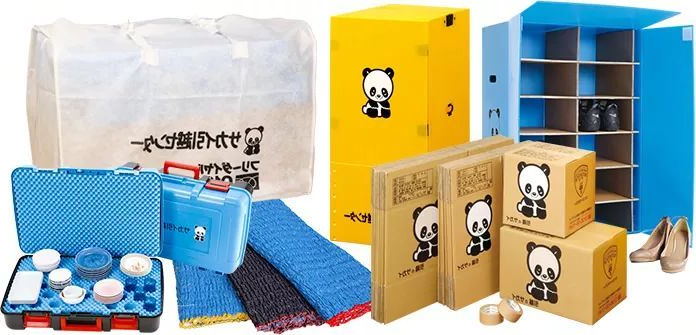 不同尺寸的纸箱、各式胶带等 不同尺寸的纸箱、各式胶带等